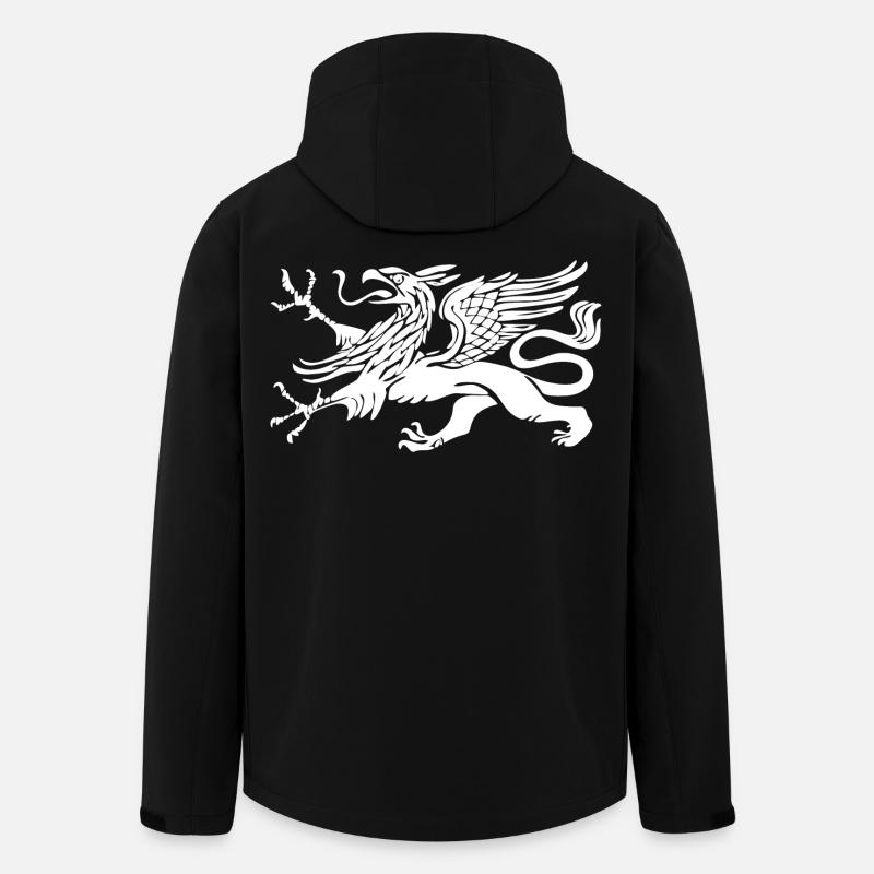 Rostock Greif - Vogel Greif - Recycelte Männer Softshell-Jacke von Stanley/Stella - Schwarz