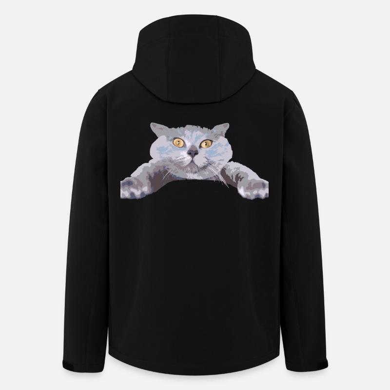 Cat - - Men’s Recycled Softshell Jacket by Stanley/Stella - black