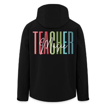 Professeur de musique Professeur de musique Cadeau de professeur de musique - Veste softshell homme en polyester recyclé Stanley/Stella - noir - Dos - AI Model Male 185 light (185cm)