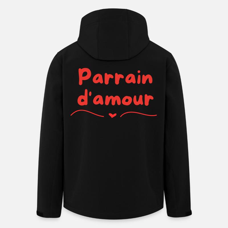 Pate der Liebe - Recycelte Männer Softshell-Jacke von Stanley/Stella - Schwarz