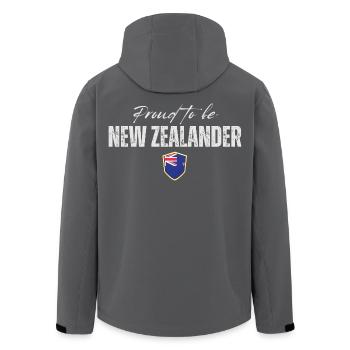 Fière Néo-Zélandaise, fabriquée en Nouvelle-Zélande - Veste softshell homme en polyester recyclé Stanley/Stella - noir - Dos - AI Model Male 185 light (185cm)