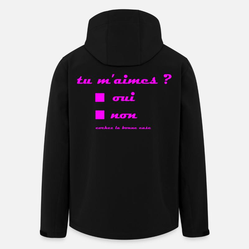 tu_m-aimes - Veste softshell homme en polyester recyclé Stanley/Stella - noir