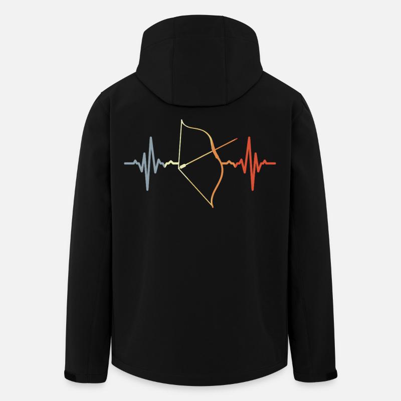 Cardiogramme d’arc composite - Veste softshell homme en polyester recyclé Stanley/Stella - noir