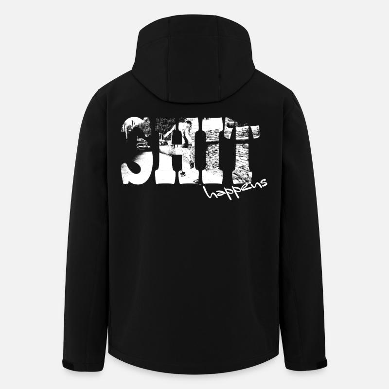 Shit happens - Men’s Recycled Softshell Jacket by Stanley/Stella - black