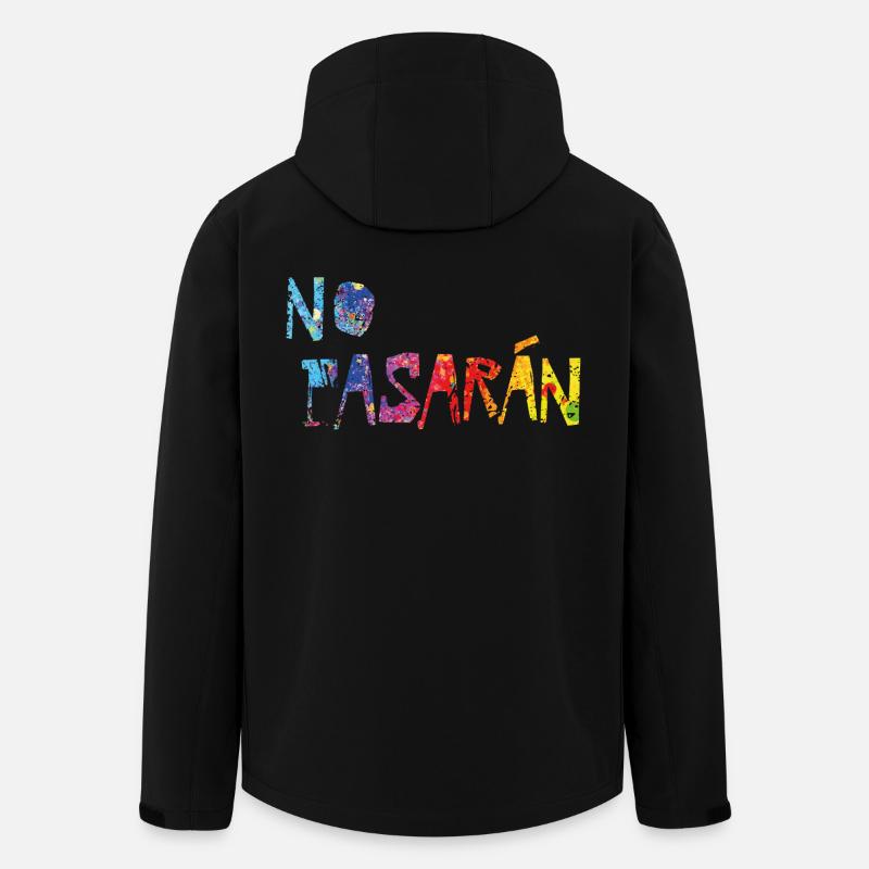 No Pasaran - Men’s Recycled Softshell Jacket by Stanley/Stella - black