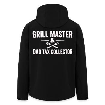 Grillmaster Dad Tax Collector - Recycelte Männer Softshell-Jacke von Stanley/Stella - Schwarz - Hinten - AI Model Male 185 light (185cm)