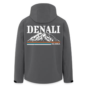 Parc national d’Alaska Denalis Rétro - Veste softshell homme en polyester recyclé Stanley/Stella - noir - Dos - AI Model Male 185 light (185cm)