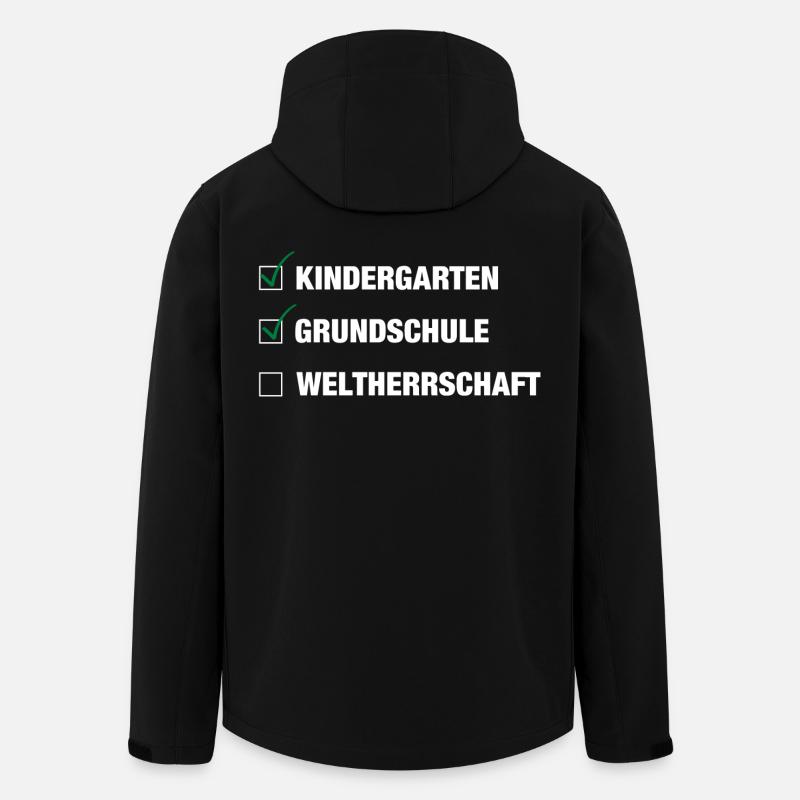 Einschulung | Schulkind 2026 - Weltherrschaft - Recycelte Männer Softshell-Jacke von Stanley/Stella - Schwarz