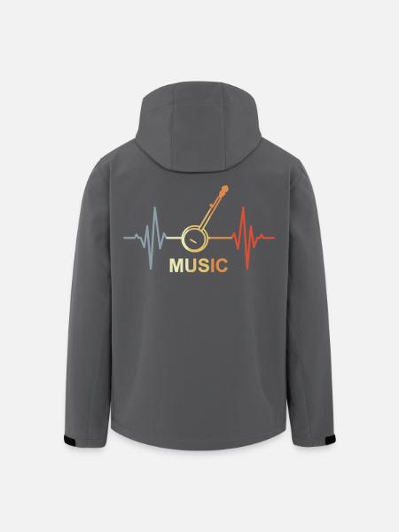 Musik Herzklopfen - Recycelte Männer Softshell-Jacke von Stanley/Stella - Schwarz