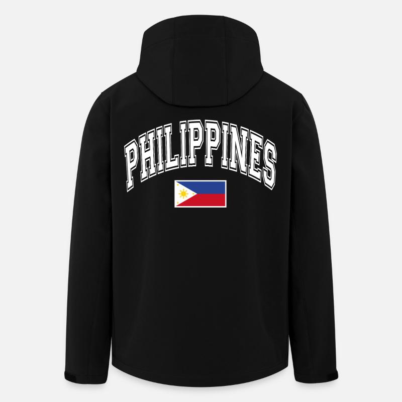 Drapeau des Philippines - Veste softshell homme en polyester recyclé Stanley/Stella - noir