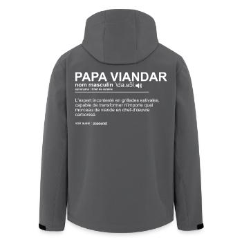 Father's Day Dad Barbecue - Men’s Recycled Softshell Jacket by Stanley/Stella - black - Back - AI Model Male 185 light (185cm)