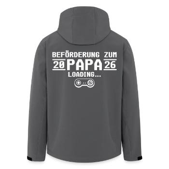 Werdender Papa 2026 loading - Vater - Recycelte Männer Softshell-Jacke von Stanley/Stella - Schwarz - Hinten - AI Model Male 185 light (185cm)