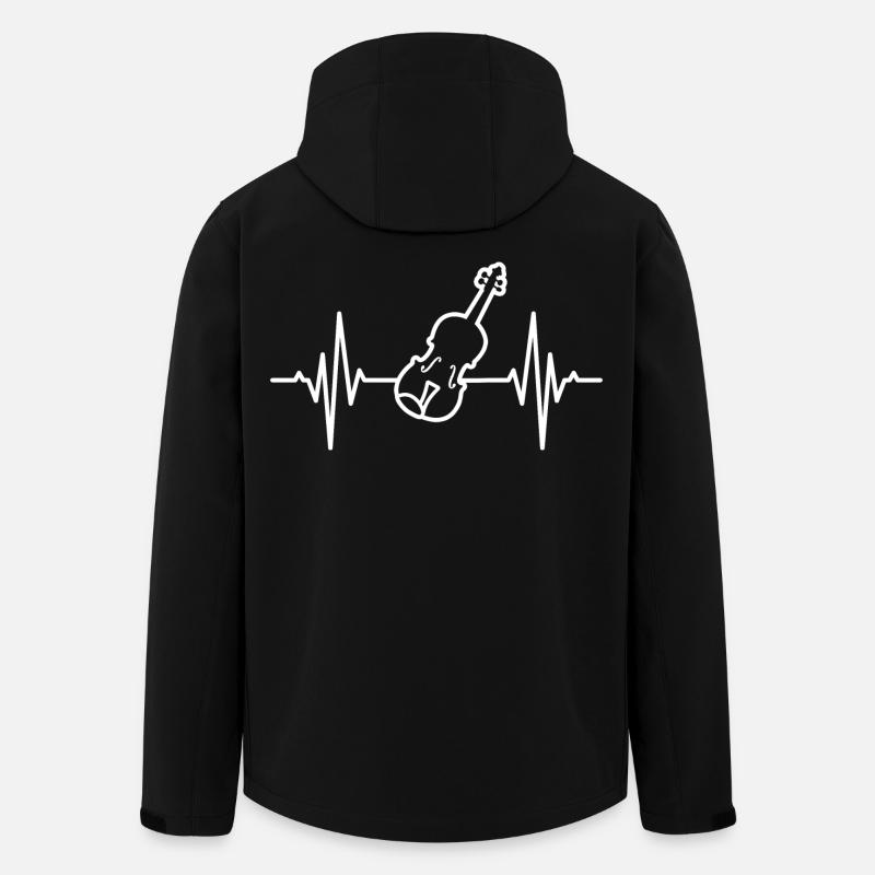 Violine Pulsschlag - Recycelte Männer Softshell-Jacke von Stanley/Stella - Schwarz