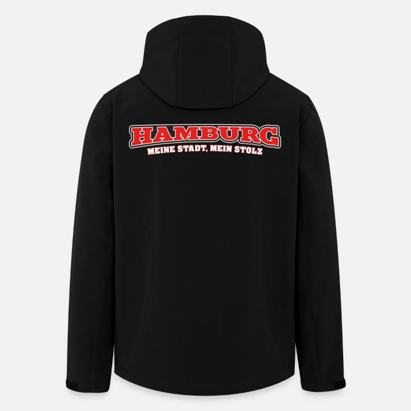 Hamburg - Recycelte Männer Softshell-Jacke von Stanley/Stella - Schwarz
