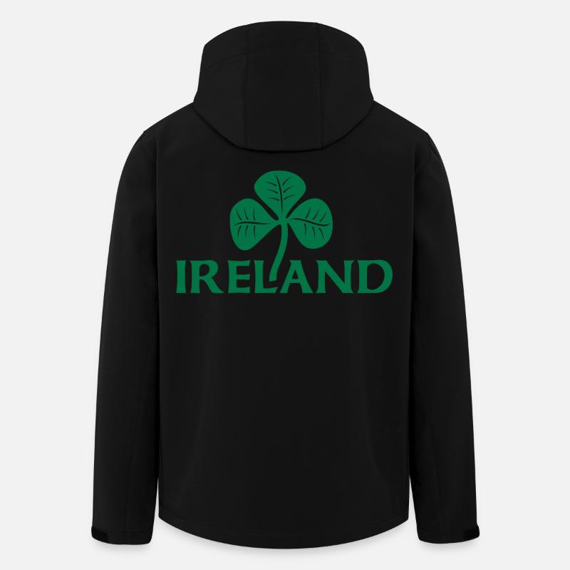 Irland und Kleeblatt - Recycelte Männer Softshell-Jacke von Stanley/Stella - Schwarz