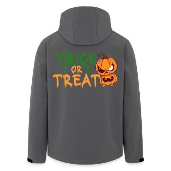 Citrouille d’Halloween Trick or Treat - Veste softshell homme en polyester recyclé Stanley/Stella - noir - Dos - AI Model Male 185 light (185cm)