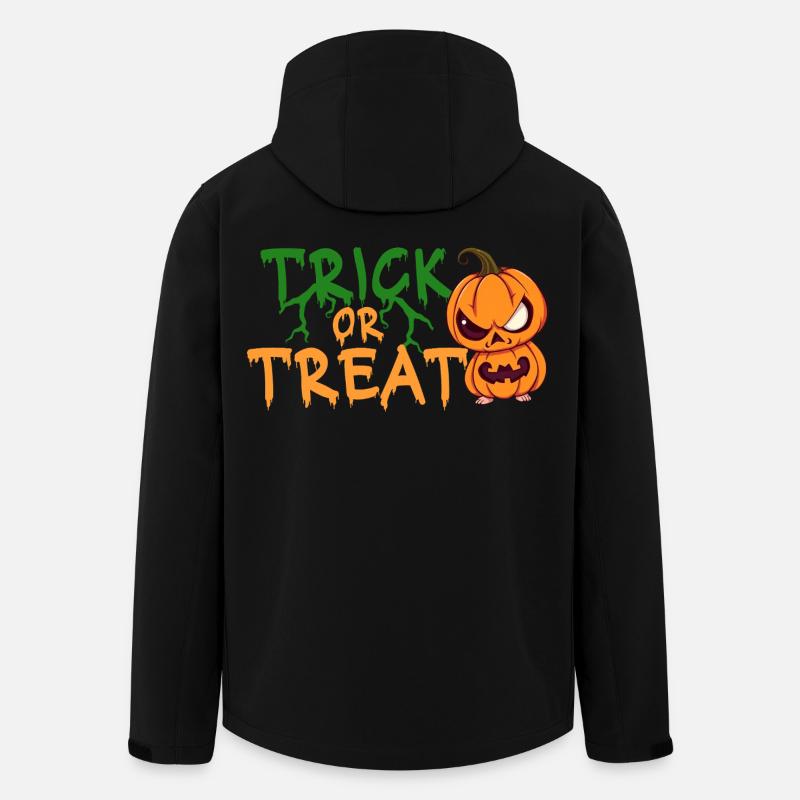 Trick or Treat Halloween Pumpkin - Men’s Recycled Softshell Jacket by Stanley/Stella - black
