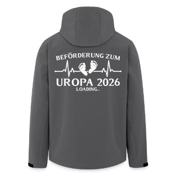 Arrière-grand-père 2026 chargement Annonce de grossesse - Veste softshell homme en polyester recyclé Stanley/Stella - noir - Dos - AI Model Male 185 light (185cm)