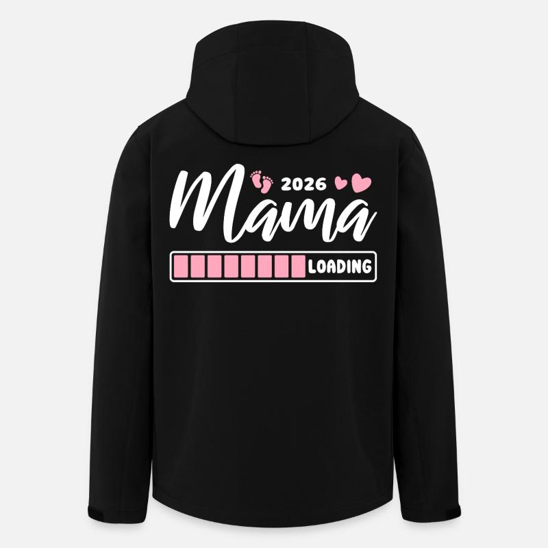 Mama 2026 loading - Schwangerschaft - Geschenk - Recycelte Männer Softshell-Jacke von Stanley/Stella - Schwarz