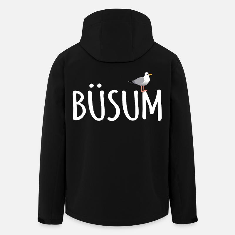 Mouette de Büsum - Veste softshell homme en polyester recyclé Stanley/Stella - noir