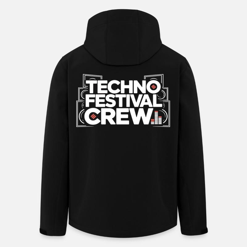 Techno Festival Crew – Techo Party Outfit - Recycelte Männer Softshell-Jacke von Stanley/Stella - Schwarz