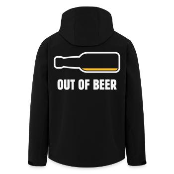 Out Of Beer (Bier / Bierchen / Biertrinker NEG 2C) - Recycelte Männer Softshell-Jacke von Stanley/Stella - Schwarz - Hinten - AI Model Male 185 light (185cm)