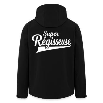 Humour Métier Super Régisseuse Femme - Veste softshell homme en polyester recyclé Stanley/Stella - noir - Dos - AI Model Male 185 light (185cm)