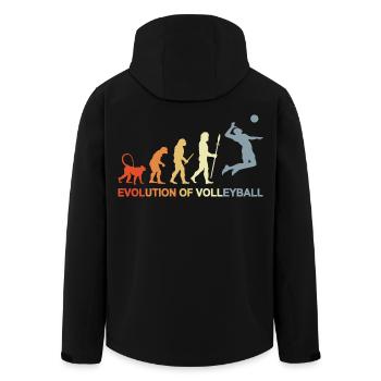 Evolution eines Volleyballspielers - Recycelte Männer Softshell-Jacke von Stanley/Stella - Schwarz - Hinten - AI Model Male 185 light (185cm)