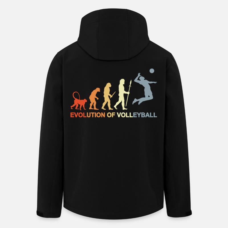 Evolution eines Volleyballspielers - Recycelte Männer Softshell-Jacke von Stanley/Stella - Schwarz