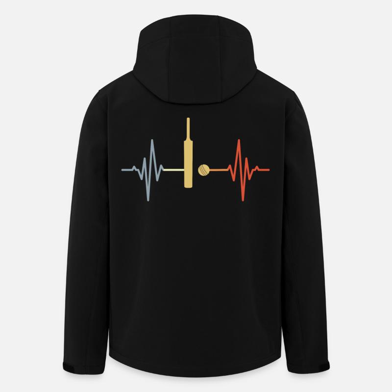 Cricket Herzklopfen EKG - Recycelte Männer Softshell-Jacke von Stanley/Stella - Schwarz