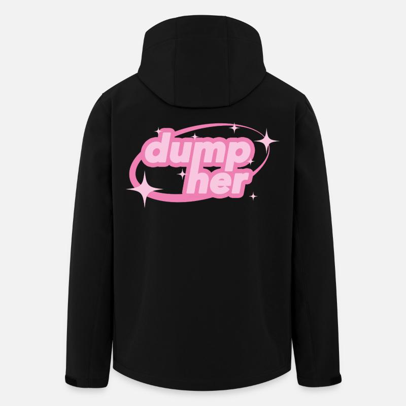 Dump Her – Y2K Statement - Recycelte Männer Softshell-Jacke von Stanley/Stella - Schwarz