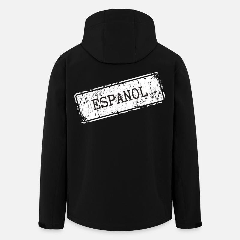 Minimalist Espanol Schriftzug - Recycelte Männer Softshell-Jacke von Stanley/Stella - Schwarz
