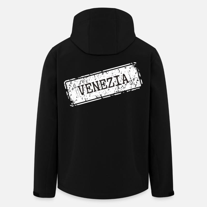Venezia City Silhouette Design - Veste softshell homme en polyester recyclé Stanley/Stella - noir