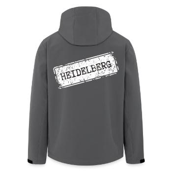 Illustration du paysage urbain de Heidelberg - Veste softshell homme en polyester recyclé Stanley/Stella - noir - Dos - AI Model Male 185 light (185cm)