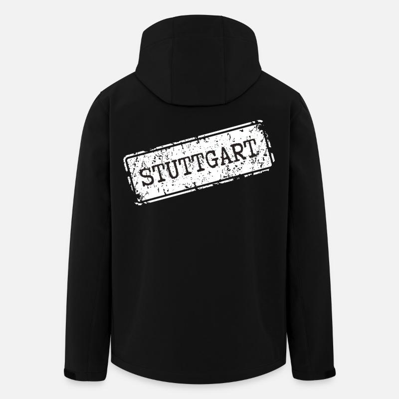 Stuttgart Urban Street Art Design - Veste softshell homme en polyester recyclé Stanley/Stella - noir