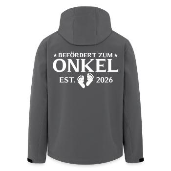 Befördert zum Onkel est. 2026 - Recycelte Männer Softshell-Jacke von Stanley/Stella - Schwarz - Hinten - AI Model Male 185 light (185cm)