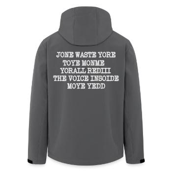 JONE WASTE YORE TOYE MONME YORALL REDIII THE VOICE - Recycelte Männer Softshell-Jacke von Stanley/Stella - Schwarz - Hinten - AI Model Male 185 light (185cm)