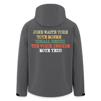 JONE WASTE YORE TOYE MONME YORALL REDIII THE VOICE - Recycelte Männer Softshell-Jacke von Stanley/Stella - Schwarz - Hinten - AI Model Male 185 light (185cm)