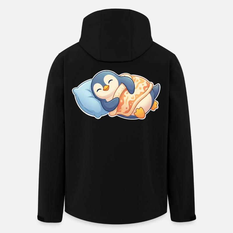 Penguin Sleeping - Men’s Recycled Softshell Jacket by Stanley/Stella - black