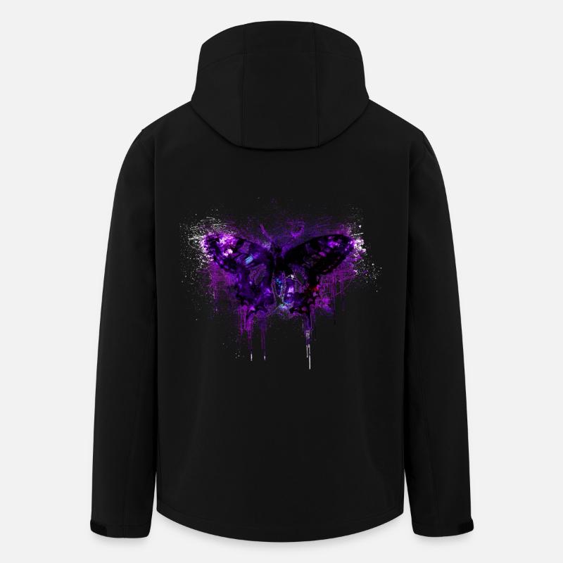 Schmetterling - Recycelte Männer Softshell-Jacke von Stanley/Stella - Schwarz