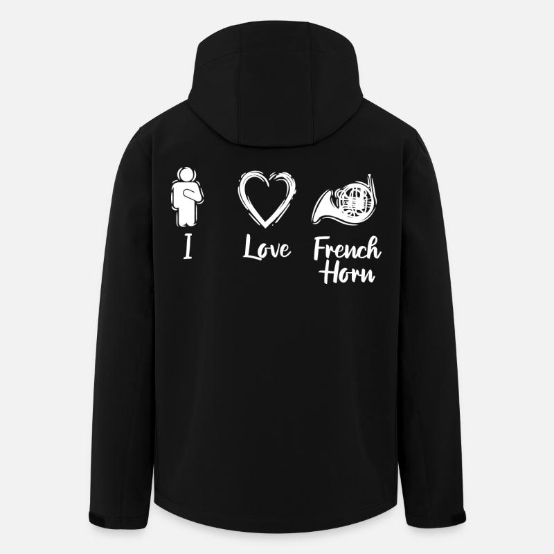 I Love French Horn - Recycelte Männer Softshell-Jacke von Stanley/Stella - Schwarz