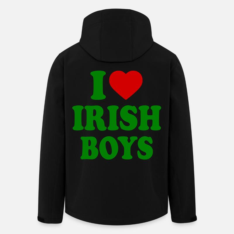 I love irish boys - Recycelte Männer Softshell-Jacke von Stanley/Stella - Schwarz