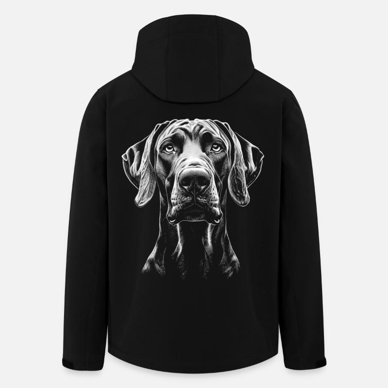 Great Dane Portrait Deutsche Dogge Hunde Hund - Recycelte Männer Softshell-Jacke von Stanley/Stella - Schwarz