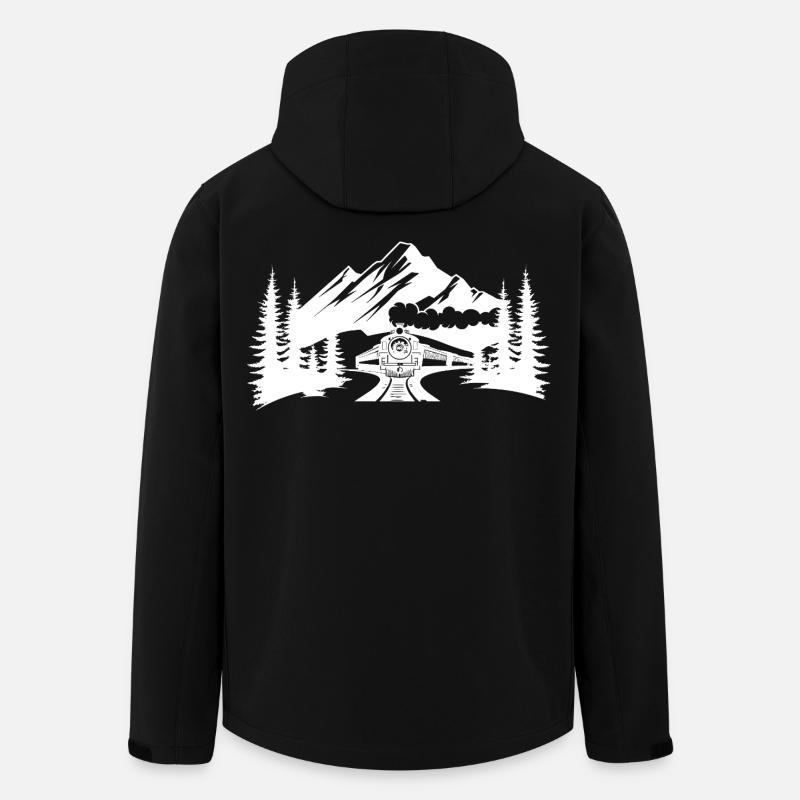 Eisenbahn - Recycelte Männer Softshell-Jacke von Stanley/Stella - Schwarz