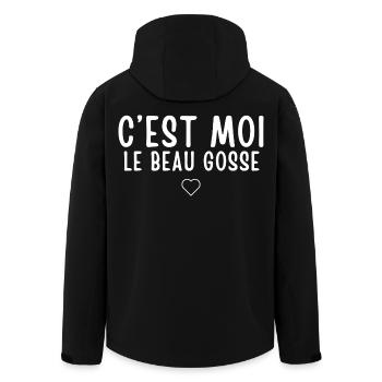 C'est Moi Le Beau Gossé - Style Décontracté - Veste softshell homme en polyester recyclé Stanley/Stella - noir - Dos - AI Model Male 185 light (185cm)