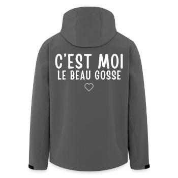 C'est Moi Le Beau Gossé - Style Décontracté - Veste softshell homme en polyester recyclé Stanley/Stella - charbon - Dos - AI Model Male 185 light (185cm)