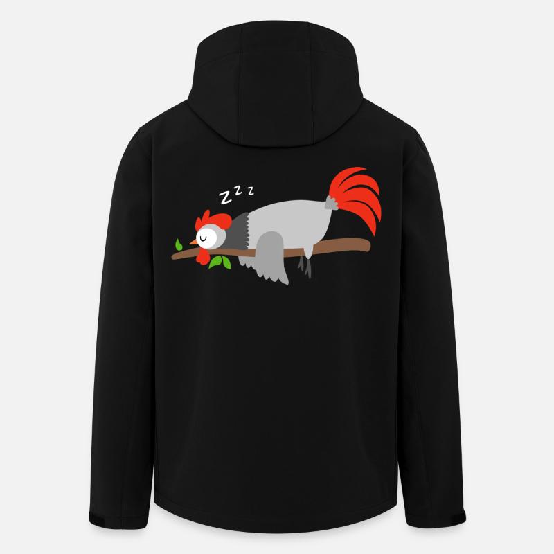 Good Night Rooster Design Shirt - Men’s Recycled Softshell Jacket by Stanley/Stella - black