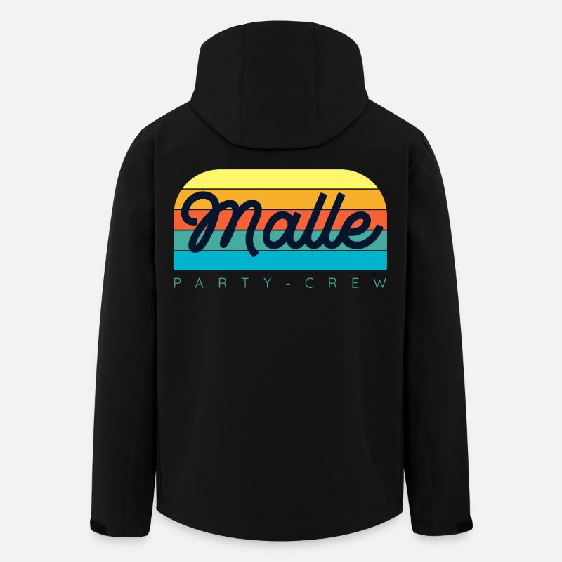 Malle Party Crew  - Recycelte Männer Softshell-Jacke von Stanley/Stella - Schwarz