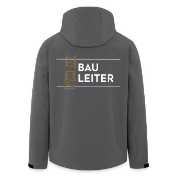 Bauleiter – Lustiges Bauarbeiter Wortspiel - Recycelte Männer Softshell-Jacke von Stanley/Stella - Schwarz - Hinten - AI Model Male 185 light (185cm)