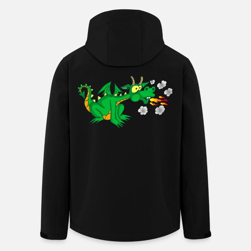 Der freundliche Drache - Recycelte Männer Softshell-Jacke von Stanley/Stella - Schwarz